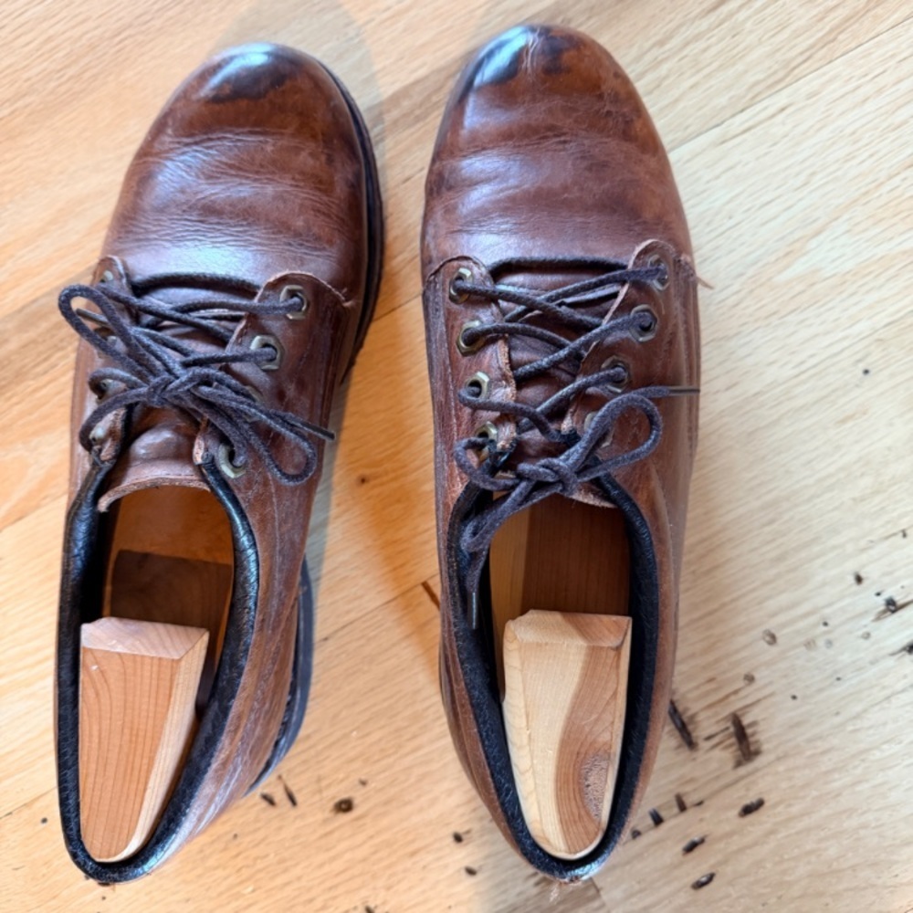 H.S. Trask buffalo leather men's dress shoes 8.5